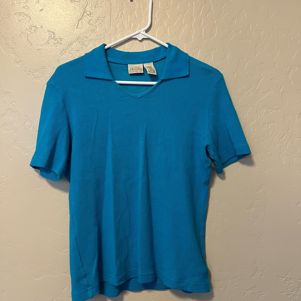 St. John's Bay Bright Blue Polo Shirt